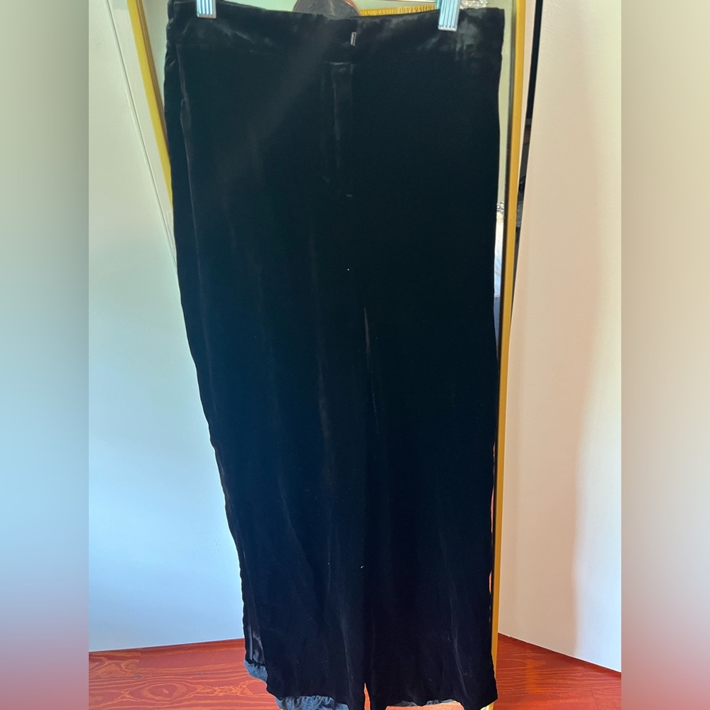 BCBG Velvet Flare Trousers
